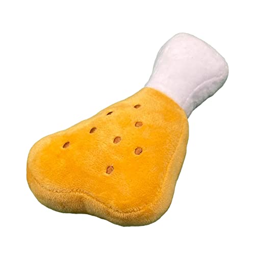 Fycakly Hundespielzeug Welpe Plüsch-Doppelknochen-Hähnchenschenkel-Zähneknirschen Soundmaking Toy Pet Supplies (C, One Size) von Fycakly