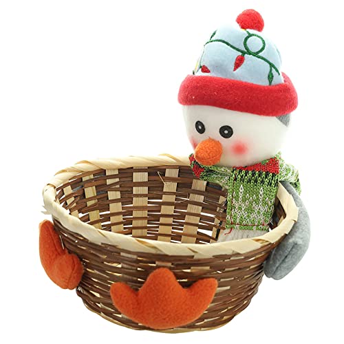 Fycakly Korbdekoration Korbdekor Weihnachtssüßigkeitsbehälter Weihnachtsweihnachtsaufbewahrung Weihnachtsmann Aufbewahrung Aufbewahrungsbeutel ​​Unterbringung für Textilien​​ (C, One Size) von Fycakly