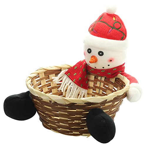 Fycakly Korbdekoration Korbdekor Weihnachtssüßigkeitsbehälter Weihnachtsweihnachtsaufbewahrung Weihnachtsmann Aufbewahrung Aufbewahrungsbeutel ​​Unterbringung für Textilien​​ (E, One Size) von Fycakly
