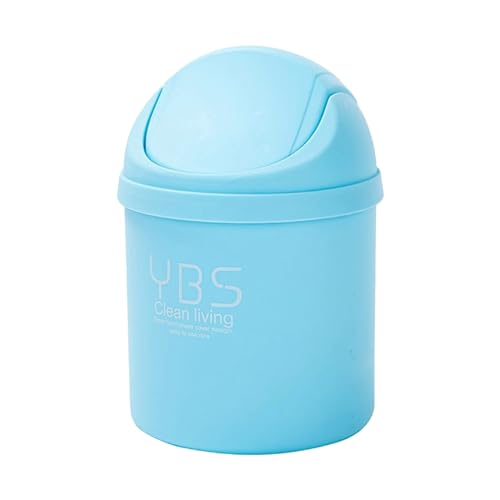 Fycakly Moderner Mini-Mülleimer Kunststoff mit Deckel für den Schreibtisch im Badezimmer Bettkasten von Fycakly