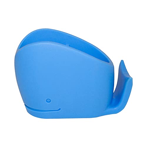 Fycakly Silikon-ZahnbürstenhalterHome Kids Animal Badezimmer-Organizer Bleistiftbecher Niedlicher Organizer für Ihr Badezimmer! Perfekter Zahnbürstenhalter für Kinder hilft ​​Stoff (Blue, One Size) von Fycakly