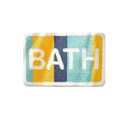 Fycakly Teppich Bad Weicher Badezimmerteppich, quadratischer Teppich für Eingangsbereich und Badezimmer aus Kunstwolle (B, One Size) von Fycakly