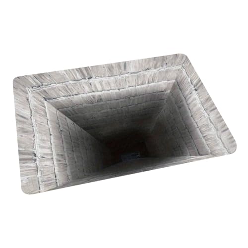 Fycakly Teppich Flauschig Visuelle Schlamm-Fußmatte, pflegeleicht, wasserabsorbierender Eingangsteppich für Bad und Küche (White, 40x60cm) von Fycakly