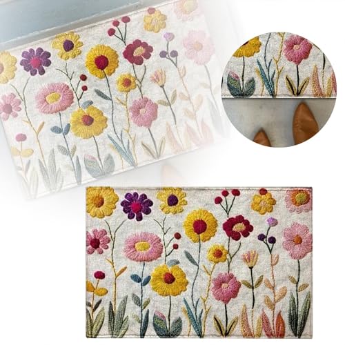Fycakly Teppich für Badezimmer Fußmatten-Set mit 3D-Blumendruck, moderner Badvorleger und Eingangsteppich mit hoher Saugfähigkeit, maschinenwaschbar, Bodenmatte für Badezimmer, Haustür, (A, 60cm) Fycakly Teppich für Badezimmer Fußmatten-Set mit 3D-Blumendruck, moderner Badvorleger und Eingangsteppich mit hoher Saugfähigkeit, maschinenwaschbar, Bodenmatte für Badezimmer, Haustür, (A, 60cm) von Fycakly