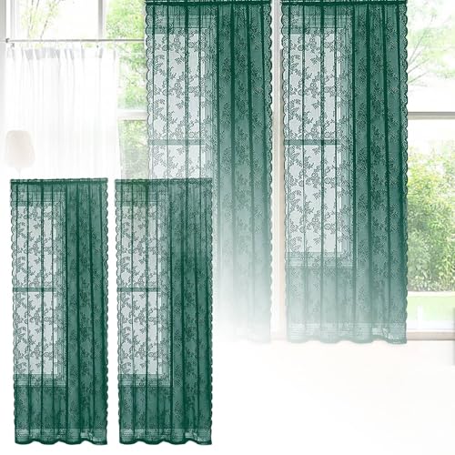 Fycakly Vorhang Abdunkelnd 75 cm breit x 100 cm lang, französische Spitzenvorhänge, Halbspitzenvorhänge Stangenvorhänge Gardine Blickdicht Fycakly Vorhang Abdunkelnd 75 cm breit x 100 cm lang, französische Spitzenvorhänge, Halbspitzenvorhänge Stangenvorhänge Gardine Blickdicht von Fycakly