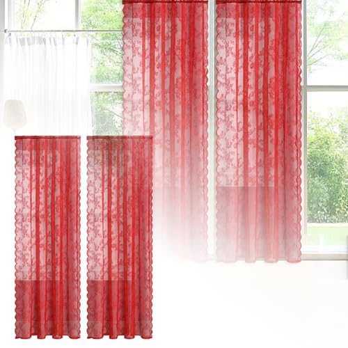 Fycakly Vorhang Abdunkelnd 75 cm breit x 100 cm lang, französische Spitzenvorhänge, Halbspitzenvorhänge Stangenvorhänge Gardine Blickdicht Fycakly Vorhang Abdunkelnd 75 cm breit x 100 cm lang, französische Spitzenvorhänge, Halbspitzenvorhänge Stangenvorhänge Gardine Blickdicht von Fycakly