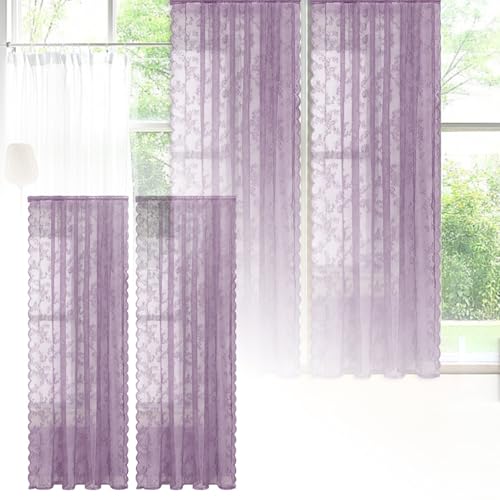 Fycakly Vorhang Abdunkelnd 75 cm breit x 100 cm lang, französische Spitzenvorhänge, Halbspitzenvorhänge Stangenvorhänge Gardine Blickdicht Fycakly Vorhang Abdunkelnd 75 cm breit x 100 cm lang, französische Spitzenvorhänge, Halbspitzenvorhänge Stangenvorhänge Gardine Blickdicht von Fycakly