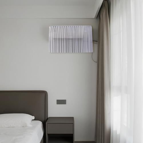 Gardinen mit Schlaufen Klimaanlage Windabweiser Vorhang Floral Design Polyester Stoff für Wohnzimmer Schlafzimmer Vorhänge Blickdicht von Fycakly