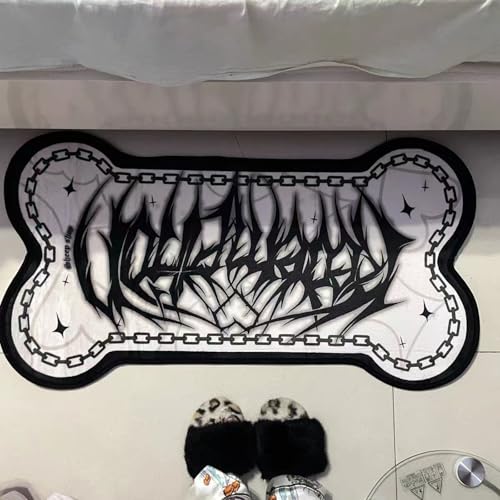 Halloween Badematte Coole Knochen-Badezimmermatte, 99, 1 50, 1 cm, Sarg-Teppich für Schlafzimmer, Wohnzimmer, waschbarer Küchenbereichsteppich, schwarzer knochenförmiger gotischer Teppich für Küche, Halloween Badematte Coole Knochen-Badezimmermatte, 99, 1 50, 1 cm, Sarg-Teppich für Schlafzimmer, Wohnzimmer, waschbarer Küchenbereichsteppich, schwarzer knochenförmiger gotischer Teppich für Küche, von Fycakly