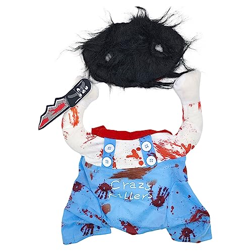 Halloween FledermausflüGel Kostüm‘ 2023 Lustige Halloween-Haustierkostüme, Goofy-Hund mit Formwerkzeug, Kleidung mit Hut (Blue, M) von Fycakly