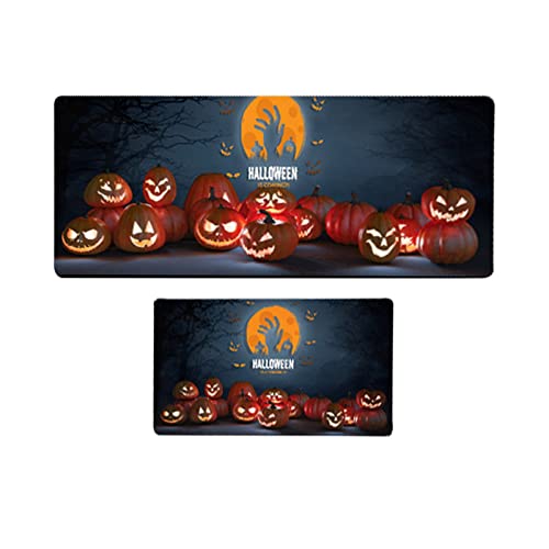 Halloween Kuscheldecke Halloween rutschfeste Fußmatten für den Innen- Außenbereich, dekorative Fußmatten, 2-teiliges Set von Fycakly