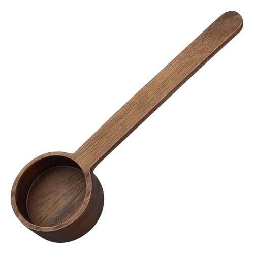 Holzlöffel | Kaffeemesslöffel aus schwarzem Walnussholz, Holzmess-Esslöffel, kurz und lang, Holztee für gemahlenen Kaffee, Tee spülmaschinenfest (B, 16. 7x4. 5cm) von Fycakly