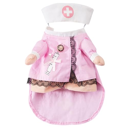 Fycakly Hundekleid Niedliches Haustierkostüm, Cartoon-Kleidung für Hunde Katzen, weiches Polyester-Outfit für kleine, mittelgroße Hunde, Frühling, Sommer, Spaziergänge, Verkleidung (S) von Fycakly