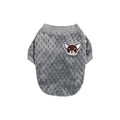 Fycakly Hundekleidung Kleine Hunde Hundekleidung Winter Haustierkleidung Katze Kleine Hundehaustierkleidung (Grey, 2XL) von Fycakly