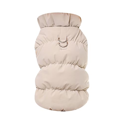 Fycakly Hundekleidung Winterweste Warme gepolsterte Jacke mit Schnalle Hundekleid (C, 35cm) von Fycakly