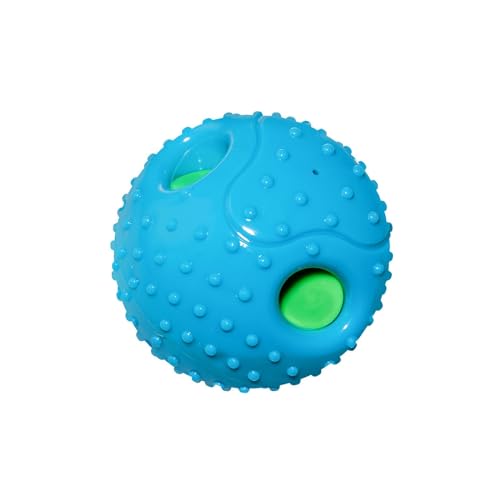Hundespielzeug Welpen Schwingendes Kichern, dickes langlebiges TPE-Haustierspielzeug in , macht beim Rollen oder Schütteln lustige Gurgelgeräusche, lustige Interaktion, , Zähneputzen (Blue, One Size) von Fycakly