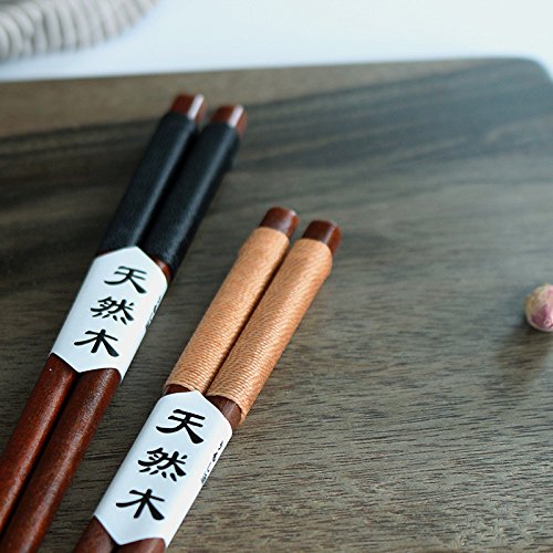 Japanese 2 Wert handgemachte Holz-Essstäbchen Natur-Kastanienpaar Küche, Essen Trinken Bar antikgeschirr ( Brown, One Size) von Fycakly
