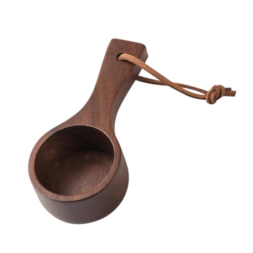 Kaffeelöffel aus Holz, Esslöffel, Löffel aus Holz für gemahlenen Kaffee oder Tee, zum Abmessen von Suppe, Kochen, Mischen, Rührer, Küchenutensilien, 1 Stück, Holztee gedeck (Coffee, 9. 7x4. 5cm) von Fycakly