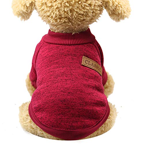 Fycakly Katzenkleidung Teddy-Kampfhundehaustierpullover Zweibeiniger Warmer Wollwelpe Haustierkleidung Haustierpullover Hausgebrauch (L) von Fycakly