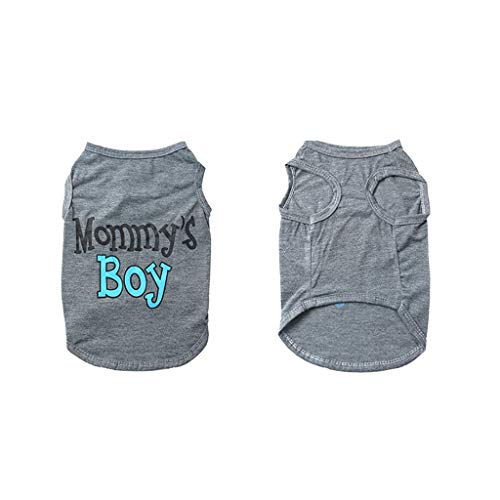Fycakly Kleidung Hund Haustier Mutter Kleidung Hund Sommer Haustier Frühlingskleidung Weste Welpen Haustierkleidung Hundekleid (Grey, M) von Fycakly