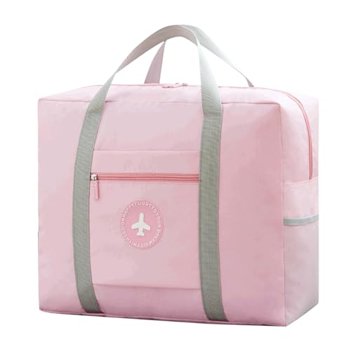 Reisetragetaschen für Frauen Faltbare Reisetasche Erweiterbare Taschen Reiserucksack Handgepäck Flugzugelassen Kleine Sporttasche Tragetasche mit Reißverschluss ​​Aufbewahrungssystem (Red, One Size) von Fycakly