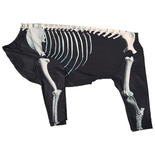 Fycakly Shirts für Hunde Halloween-Haustierkostüm, schreckliches Thema, Haustierkleidung, interessantes Haustierzubehör für Halloween, täglich (Black, L) von Fycakly