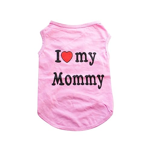 Shirts für Hunde My Daddy Mommy Baumwollkleidung für kleine Hunde, Welpen, Haustier, ärmellos, Grau (2,8) 2,8 von 6 Bewertungen 6 Bewertungen (L) von Fycakly