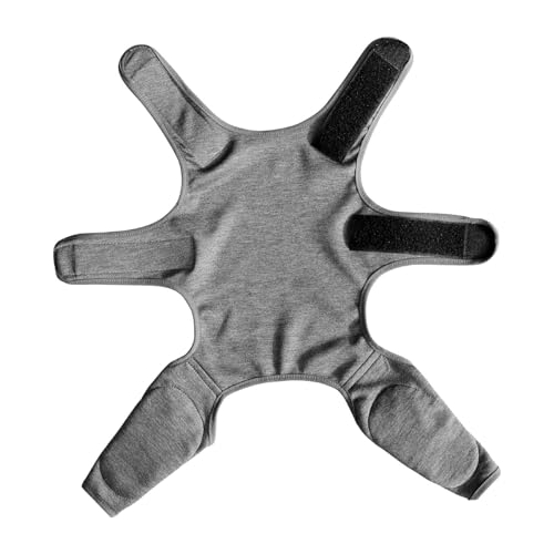 Fycakly Shirts für Hunde Schützendes Ärmelshirt für Hunde Kleiner Rassen. Vorbeugung gegen Verletzungen. Leicht atmungsaktiv. Ideal für den Einsatz im Außen- Innenbereich. (Grey, XS) von Fycakly