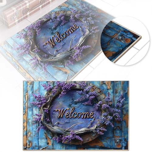 Teppich Bad Fußmatten-Set mit 3D-Blumendruck, moderner Badvorleger und Eingangsteppich mit hoher Saugfähigkeit, maschinenwaschbar, Bodenmatte für Badezimmer, Haustür, Innenbereich, trendige (B, 60cm) Teppich Bad Fußmatten-Set mit 3D-Blumendruck, moderner Badvorleger und Eingangsteppich mit hoher Saugfähigkeit, maschinenwaschbar, Bodenmatte für Badezimmer, Haustür, Innenbereich, trendige (B, 60cm) von Fycakly