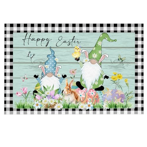 Teppich Flauschig Heißer Ostern Fußmatten Hause Eintrag Matten Urlaub Dekorative Tür Matten Teppich DREI (D, 80x50CM) von Fycakly