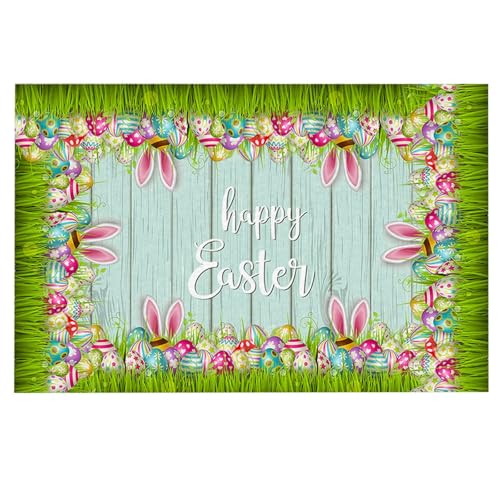 Teppich Flauschig Neue heiße Ostern Fußmatten Home Entry Matten Urlaub dekorative Türmatten Teppich 9 (B, 75x45CM) von Fycakly