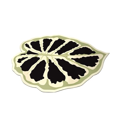Teppich Oval Schlamm-Badezimmermatte, Fußmatte für den Innenbereich, Zweckteppich, Badezimmerteppich, Schlamm-Bodenmatte, geeignet für Schlafzimmer, Eingang, Innenbereich, Bananenblatt (B, 40x60cm) von Fycakly