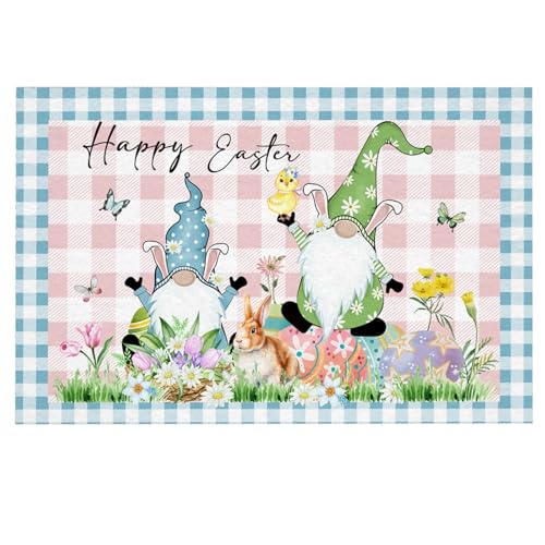 The Carpet Teppich Heißer Ostern Fußmatten Hause Eintrag Matten Urlaub Dekorative Tür Matten Teppich Vier (B, 80x50CM) von Fycakly