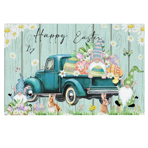 The Carpet Teppich Heißer Ostern Fußmatten Hause Eintrag Matten Urlaub Dekorative Tür Matten Teppich Vier (D, 80x50CM) von Fycakly