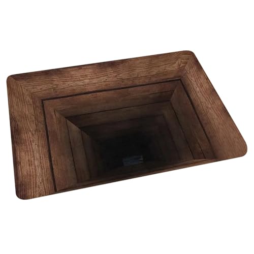 The Carpet Teppich Visuelle Schlamm-Fußmatte, pflegeleicht, wasserabsorbierender Eingangsteppich für Bad und Küche (Brown, 40x60cm) von Fycakly