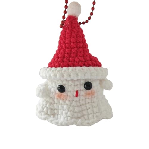 Weihnachts-Hängeornamente Niedlicher Häkel-Hänger zum Aufhängen und Dekorieren von Rückspiegeln, geeignet für Kinder und von Fycakly