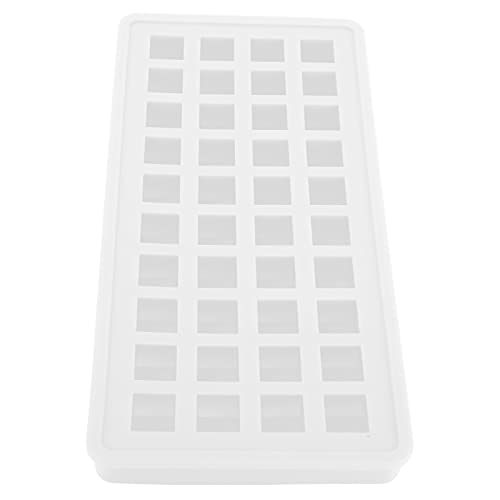 40-Loch-Quadrat-Eiswürfelform aus Lebensmittelechtem Silikon, 1,5 Cm Quadratisch, für Whisky-Eiswürfel, Eisherstellungsform, Transparente Farbe für den Heimgebrauch, Familie von Fydun