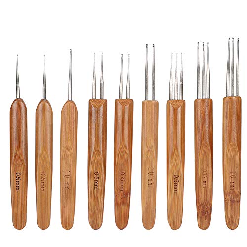 9PCS Dreadlocks Häkelnadeln Set Dreadlocks Werkzeug Haarverlängerungen Häkelnadeln Dreadlocks Interlocks Needle Tool von Fydun