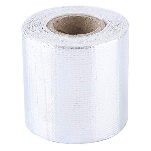 Aluminiumfolie Klebeband, Fydun 5m * 5cm Auto Aluminiumfolie Kleber Reflektierende Hitzeschild Wrap Tape für HLK-Rohrisolierung(Silber 5M * 5Cm) von Fydun