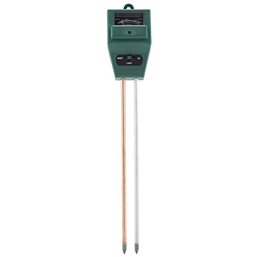 Bodentester, Fydun 3 in 1 PH Moisture Tester Sunlight Sensor Bodenwasser Feuchtigkeits Lichttest Messgerät Sunlight Sensor Bodentest Kit für Gartenpflanzenblumen Innen/Außenpflanzenpflege von Fydun