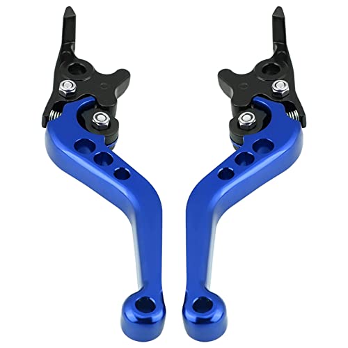 Fydun Motorrad Bremshebel 1 Paar Kupplungshebel CNC Aluminium Doppel Scheibenbremse Hebel Kupplungsbremshebel für Motorrad Roller Modifikation (Blau) von Fydun