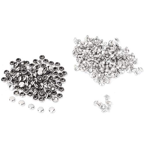 Diamantnieten, 100 Stück Stoff Kristall Inlay Schnelle Nieten Flecken Nieten Kappe für DIY Leder Basteldekoration (6MM & 7MM)(#2-#2) von Fydun