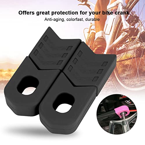 Fydun 1 Paar Silikon -Ycle -Kurbelschutzhülle Armschutzbike Accessoire (Black) von Fydun