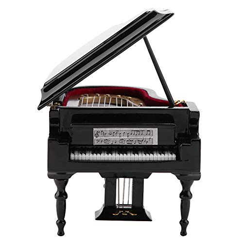 Fydun 10x9x4,5cm Klavier Modell Holz Mini Piano Modell Display Dekoration Home Coffee House Ornament mit Hocker Geschenk für Mädchen Jungen von Fydun