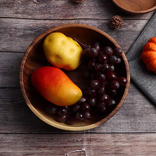 Fydun 22x7,5 Cm Holz Salatschale Vielseitige Lebensmittel und Obst -Servierschale für Küchentischtöne von Fydun