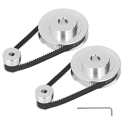 Fydun Aluminiumlegierung Timing -Riemenscheibe 3D -Drucker Synchronrad Set für -Enthusiasten (20 t 5 mm (0,2 Zoll) plus 60 t 8 mm (0,31 Zoll)) von Fydun