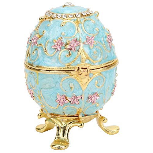 Fydun Emaillierte Vintage Faberge Egg Style handgemachte Schmuck Organizer Trinket Box Osterei für Home Decor Dekoration Geschenk von Fydun