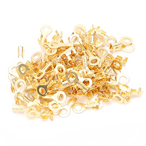 Fydun Lugterminal Messing Kälte Gepresstes Kabel -Crimp -Stecker M4 4,2 Mm für Batteriekabelende 100pcs von Fydun