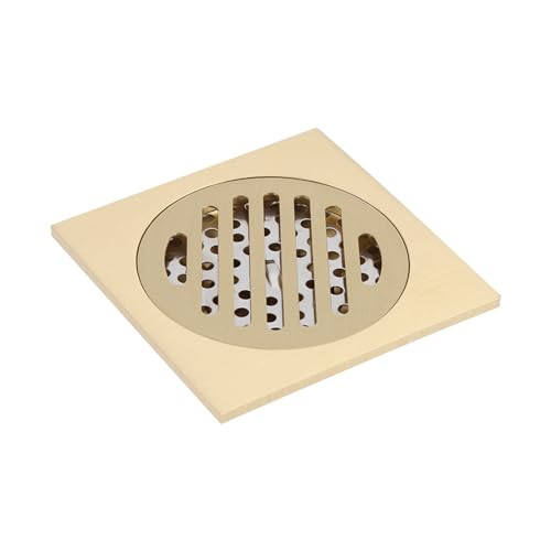 Fydun Premium Quadratische Messingbodenabfluss für Badezimmer Dusche Ct Proof Abfall Rost mit Verbesserter Entwässerungsfunktionalität von Fydun