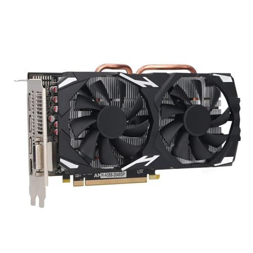 Fydun RX580 Game-Grafikkarte 8 GB GDDR5 256BIT Geräuscharme Desktop-Computer-Grafikkarte für 10 11 Vista für, Professionelles Zubehör (RX580 8GB GDDR5 256BIT) von Fydun